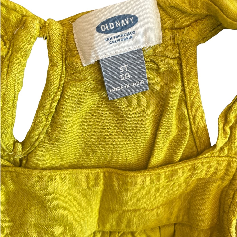 Old Navy dress kids size 5T green olive color